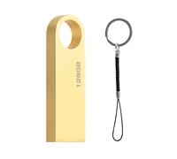 USB Flash Drive 128GB 2.0, Mini Memory Stick 128 GB 2.0 Waterproof Thumb Drive Pendrive USB Stick 128GB 2.0 for PC Laptop Computers Tablet etc (Gold)