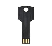USB Flash Drive 64GB Metal Key Shape Black Silver Stick Real Capacity Storage Device Speed U Disk(Capacity: 64 GB)