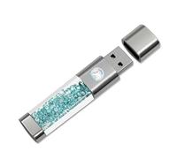 USB Flash Drive 64GB, Techkey External Memory Photo Keeper Storage Stick for Picture/Video/Data Saver/Backup V2.20 High Speed Thumb/Jump/Hard Drives-Vivid Blue