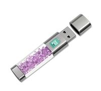 USB Flash Drive 64GB, Techkey External Memory Photo Keeper Storage Stick for Picture/Video/Data Saver/Backup V2.06 High Speed Thumb/Jump/Hard Drives-Psychedelic Purple