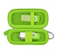 USB Flash Drive Case, SD Card/Thumb Drive Holder, Memory Cards, SDXC SDHC Storage Bag, Small Electronic Accessories Organizer for SanDisk for Samsung for Inland (Grass Green)
