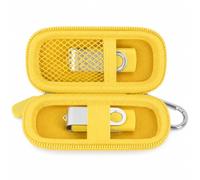 USB Flash Drive Case, SD Card/Thumb Drive Holder, Memory Cards, SDXC SDHC Storage Bag, Small Electronic Accessories Organizer for SanDisk for Samsung for Inland (Light Yellow)