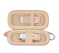 USB Flash Drive Case, SD Card/Thumb Drive Holder, Memory Cards, SDXC SDHC Storage Bag, Small Electronic Accessories Organizer for SanDisk for Samsung for Inland (Rose Gold)