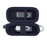 USB Flash Drive Case, SD Card/Thumb Drive Holder, Memory Cards, SDXC SDHC Storage Bag, Small Electronic Accessories Organizer for SanDisk for Samsung for Inland (Royal Blue)