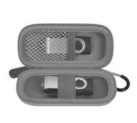 USB Flash Drive Case, SD Card/Thumb Drive Holder, Memory Cards, SDXC SDHC Storage Bag, Small Electronic Accessories Organizer for SanDisk for Samsung for Inland (Dark Grey)