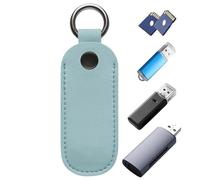 USB Flash Drive Case with Keychain - Case for USB Units for Students, Teachers and Workers, Small, Keychain with USB Stick Case | PU Leather USB Flash Drive Case