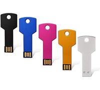 USB Flash Drives 5 Pack 64GB USB 2.0 Metal Thumb Drives K&ZZ Jump Drive Memory Stick Key Shape for Students,Office,Company- Multicolor