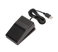 USB Foot Switch with 2m Cable, Sensitive Mechanical Switch, Ergonomic Design and Wide Pedal, Custom Function, Multifunctional Single Foot Switch Pedal for Computers