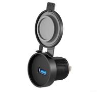 USB For Car Charger Fast Charge PD QC Dual Ports Compatible with 12V 24V Motorcycles For Cars Yachts ATV UTV Campers Travel Trailers Waterproof ABS Flame Retardant (single USB-A QC 3.0)