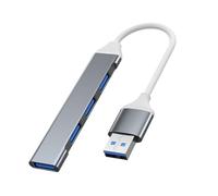 USB for Laptop, USB MultiPort Adapter, 4 Port Splits with 5Gbps Data Transfer, USB 3.0 Hub Splitter Extension for Laptop, Audio, Printer, Device Game Controller