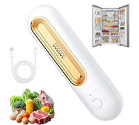 USB Fridge Deodorizer, Rechargeable Fridge Deodorizer, Portable Reusable Refrigerator Purifier Freshenerodor Eliminator for Car Closet Wardrobe, Make Food Even Fresher (1 PC, Gold)