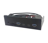 USB Front Panel for PC 2 X 3.2 GEN1 5Gbps + TYPE-C Hub 3.5mm Headset+ TF/SD Slot 5.25inch Floppy Drive Bay