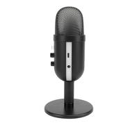 USB Gaming Condenser Microphone with Quick Mute Gaming Microphone Anti Vibration Shock Mount, Rotate Gain Key, USB PC Mic with Ambiance Light Base Stand, for PC, for