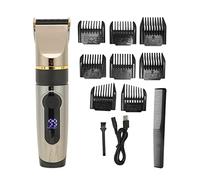 USB Hair Clipper LCD 2200mAh Lithium Battery Hair Trimmer with 8pcs Guide Comb for Men Women Barbershop Home Use ABS Stainless Steel Ceramic Coated Body 17.5 x 4.5cm