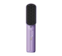 USB Hair Straightener Brush with 3 Levels Temperature Rechargeable for Girls Violet, Purple, 185x40x43 mm