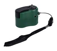 USB Hand Crank Charger Manual Outdoor Hiking Emergency Generator with LED Light 3 to 8h Standby Time Manual Power Supply (Green)