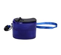 USB Hand Crank Phone Charger Portable Emergency Manual Power Bank with Red LED Light for Outdoor Hiking Camping ABS Translucent Frosted Box 60x49x31mm (Blue)