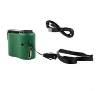 USB Hand-Cranked Generator Power Supply for Charging Mobile Phones, USB Devices, Portable Manual Charger 5.5V Output ABS (Green)
