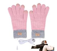 USB Hand Warmer Gloves,Touch-screen Heated Typing Gloves USB Rechargeable,Winter Thermal, Waterproof, Windproof, Knitting Wool Hand Warmer Gloves for Women, Kids, Hunting, Camping