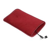 USB Hand Warmer Portable Foldable Fast Heating Electric Heated Pocket Hand Warmer, USB Heated Hand Warmer for Home Office, Graphene Heating Technology with Flannel Surface, Univers (Crimson)