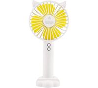 USB Handheld Fan, Personal Cooling Hand Held Fan, 2 Speed Adjustable Cute Cat Ear Mini USB Desk Fans, Great for Indoor, Outdoor, Home & Office (E)