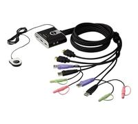 USB HDMI/Audio Cable KVM Switch with Remote Port Selector CS692 ATEN (1920 x 1200 and 1080p) Built-in all-in-one cables (2 x 1.2 m) & bus-powered, computer selection via a remote port selector, hotkey