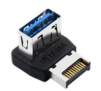 USB header adapter: USB3.1 computer motherboard to a Type E interface adapter, a good wear-resistant construction, an efficient E-type panel 90 degree direction connector