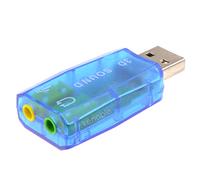 USB Headset Adapter Soundcard Audio Headphone and Mic 2 x 3.5mm Sockets