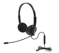 USB Headset with Noise Cancelling Microphone & 3.5mm Jack 2 In 1 Phone Headset,PC Headset HD Voice Light Comfort Adjustable Foldable Audio In-Line Controls for Gaming Skype Call Center Office Computer