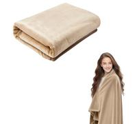 USB Heated Blanket 140 x 80cm, Fast Heating Electric Blanket,3 Heat Settings,Far Infrared Heating, Safe for Overnight Use,Flannel Blanket Soft Throw Blanket, Modern Solid Color Blankets (Yellow)