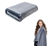 USB Heated Blanket 140 x 80cm, Fast Heating Electric Blanket,3 Heat Settings,Far Infrared Heating, Safe for Overnight Use,Flannel Blanket Soft Throw Blanket, Modern Solid Color Blankets (Dark gray)