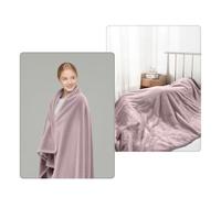 USB Heated Blanket 140 x 80cm - Fast Heating Electric Blanket, Detachable Cable, 3 Heat Settings, Far Infrared Heating, Machine Washable, Safe for Overnight Use with Low Power Consumption (Pink)