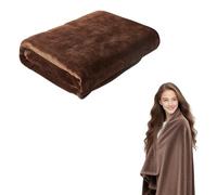 USB Heated Blanket 140 x 80cm,Heating Electric Blanket,1.5M Detachable Cable,3 Heat Settings, Far Infrared Heating, Machine Washable, Safe for Overnight Use with Low Power Consumption (brown)