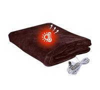 USB Heated Blanket Poncho - Electric Wearable Throw, Adjustable Heat and Timer Settings, Portable Warmth Wrap | Camping Hiking Fishing Gear, Indoor Outdoor Use, Machine Washable 32x18 Inches