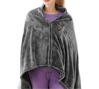 USB Heated Blanket Wearable Design 3 Temperature Settings Warmth Distribution for Relaxation Adjustable Temperature Heated Blanket