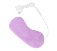 USB Heated Eye Mask Crystal Velvet Purple 3D Contour