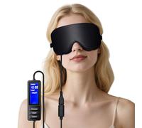 USB Heated Eye Mask for Dry Eyes & Tired Eyes, Warm Compress Therapy with Adjustable Heat & Timer - Soft Relaxation Mask for Puffiness, Dark Circles, Sleep & Eye Strain Relief