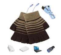 USB Heated Gloves,Fingerless Heated USB Winter Gloves for Men | Heat for Winter, Hand Warmer for Typing Driving Working Riding