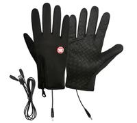 USB Heated Gloves for Women & Men, Waterproof Winter Mittens, Full Finger Touchscreen Hand Warmer, Portable Heated Gloves for Riding, Running & Skiing