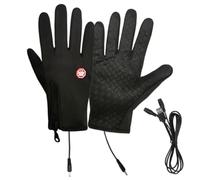 USB Heated Gloves for Women & Men, Waterproof Winter Mittens, Full Finger Touchscreen Hand Warmer, Portable Heated Gloves for Riding, Running & Skiing