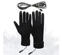 USB Heated Gloves - Touchscreen Compatible Non-Slip Hand Warmers, Winter Gloves with Adjustable 3-Level Heating for Skiing, Motorcycle, Work, Hunting, Riding, Hiking | Festive Indoor Accessories for H