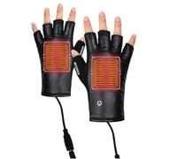 USB Heated Gloves, USB Powered Heating Gloves, Fingerless Touchscreen Heated, Warm for Motorcycle, Texting, Gift for Women Man
