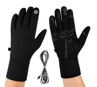 USB Heated Gloves | Warm USB Socket, Breathable and Non-Slip - Touchscreen and Electric Heating for Winter | for Men and Women Adults Sports Cycling Snowboarding Commuters Driving