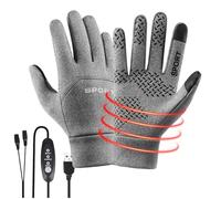 USB Heated Gloves - Waterproof Windproof Thermal Gloves with 3 Heat Settings | Electric Heating Fleece Lined for Outdoor Sports and Commuting | Ideal for Cycling, SC