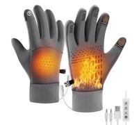 USB Heated Gloves, Winter Warm Heated Gloves for Men Women, Double-Side Heated Touchscreen Warming Gloves 3 Levels Temperature Adjustable Electric Winter Thermal Gloves for Outdoor