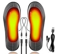 USB Heated Insoles, Foot Warmer USB Powered Heating Insoles, Size 35-46 Washable Cuttable Thermal Insoles Keep Feet Warm for Winter Hunting, Camping, Fishing, Hiking