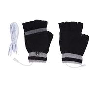 USB Heated Knitting Gloves, USB Thermal Gloves with Double Sided Heating for Typing and Gaming, Half and Full Finger Design, 5V Powered Winter Gloves for Laptop Use