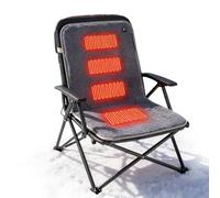 USB Heated Seat Cushion, Portable Heated Pad with 3 Temperature Levels & 4 Heating Zones,Warm Chair Cushion for Camping Fishing Office Chair Stadium Seats (No Power Bank)