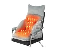 USB Heated Seat Cushion with Pillow - 5V Portable Heating Pad with Elastic Strap, Adjustable Office Home Warming Cushion, Reversible Design for Home Desk Chair (Grey)