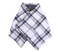 USB Heated Shawl 63.0x23.6in Soft Skin Friendly 3 Heat Settings Wearable Heated Throw for Home Camping Velvet Mink Carbon Fibre (Grey White Plaid)